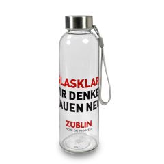 ZÜBLIN WOP Trinkflasche Glas DE