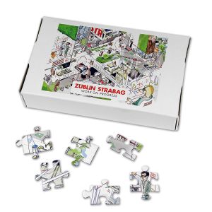 STRABAG Puzzle 100-tlg. Motiv A Hochbau (Frau)>